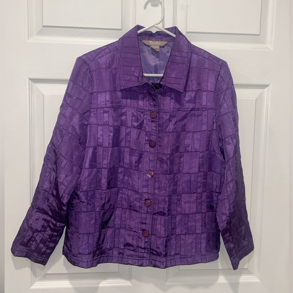 TanJay Petites Women’s Purple Jacket Top‎ 10P
